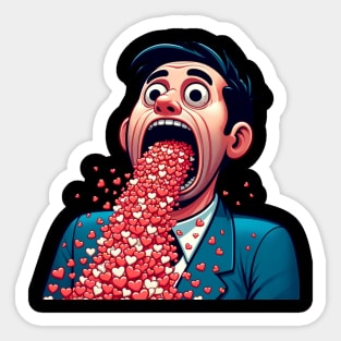 Vomiting Hearts Sticker